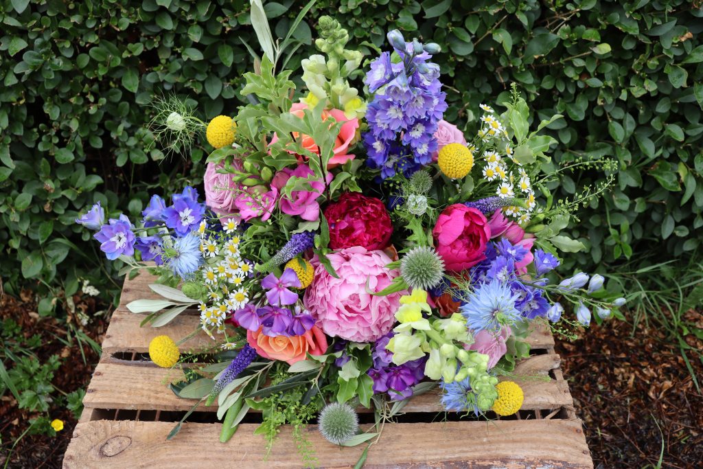 zingy wildflower wedding bouquet