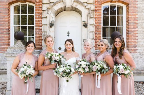 bride and bridesmaids flowers